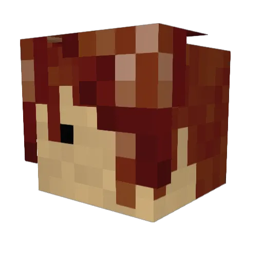 Uzbeer Minecraft avatar head, 3D render