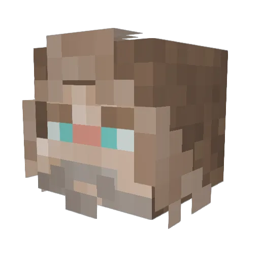 Uzedeth Minecraft avatar head, 3D render