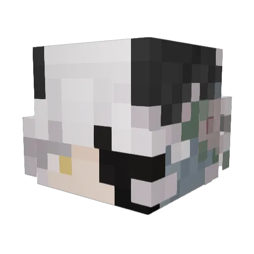 Uzegi Minecraft avatar head, 3D render