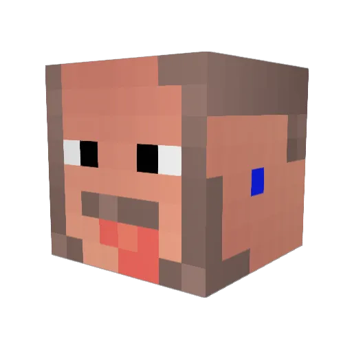 Uzeyer Minecraft avatar head, 3D render