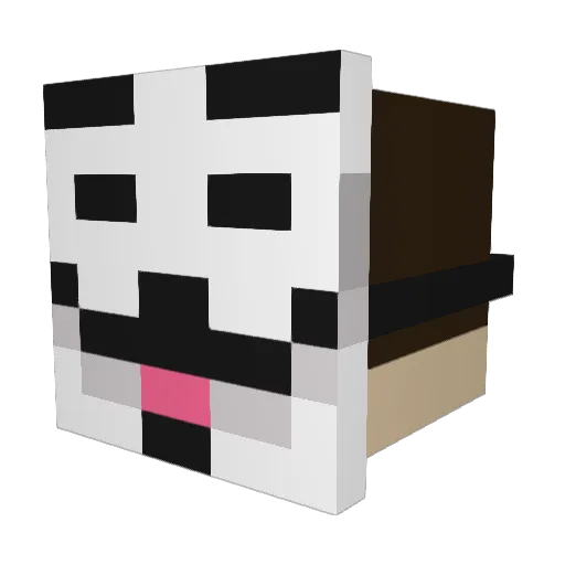 Uzi21 Minecraft avatar head, 3D render