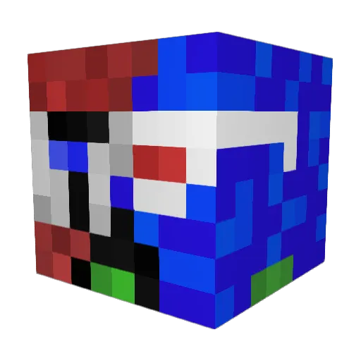 UziCIckerPL Minecraft avatar head, 3D render