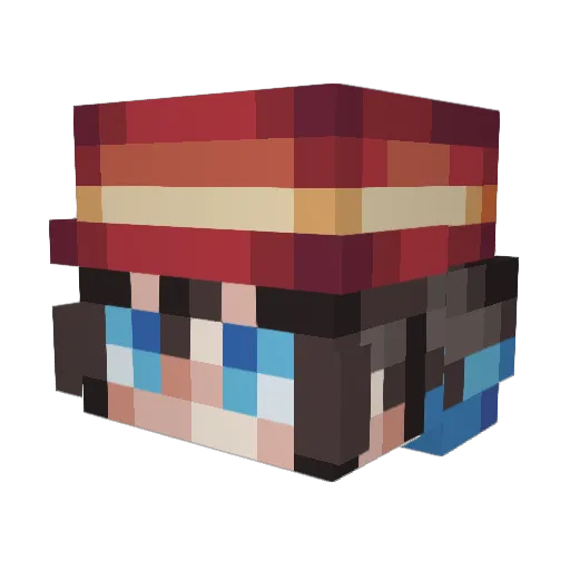 UziKai Minecraft avatar head, 3D render