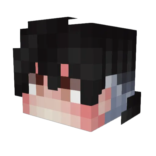 UziKnighted Minecraft avatar head, 3D render