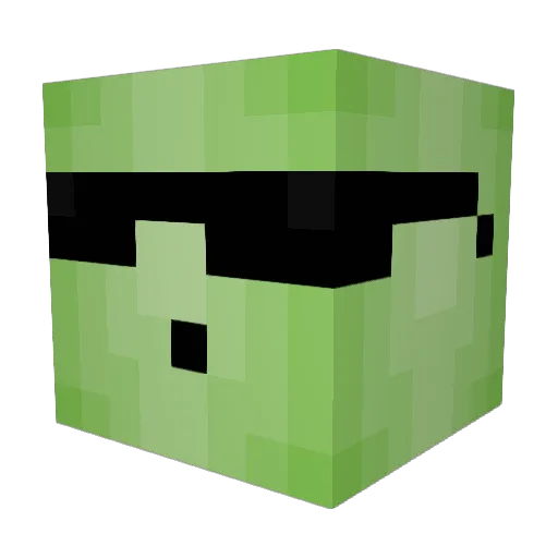UziWrld2020 Minecraft avatar head, 3D render