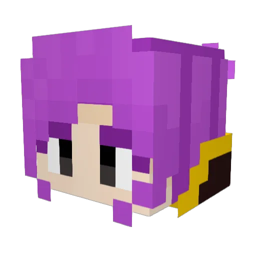 Uzi_09 Minecraft avatar head, 3D render