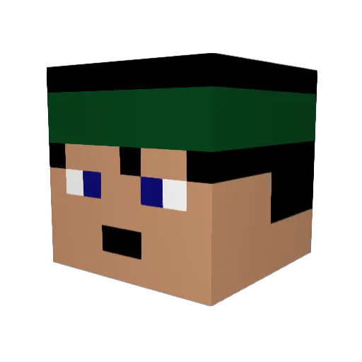 Uzi_Bear Minecraft avatar head, 3D render