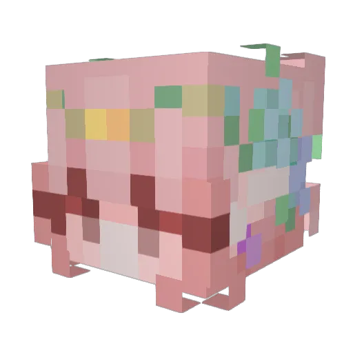 Uzi_Doorman16 Minecraft avatar head, 3D render