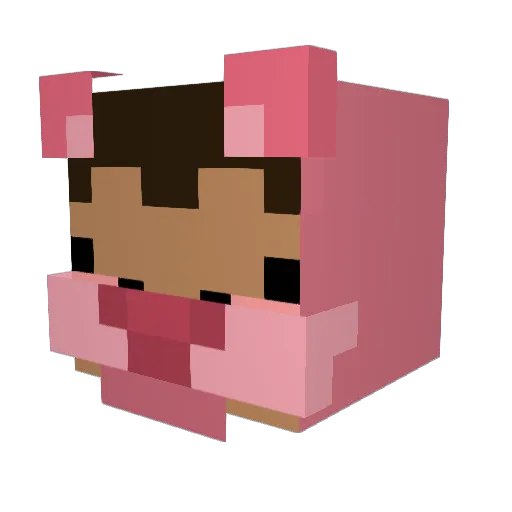 UzumakiPwhtzr Minecraft avatar head, 3D render