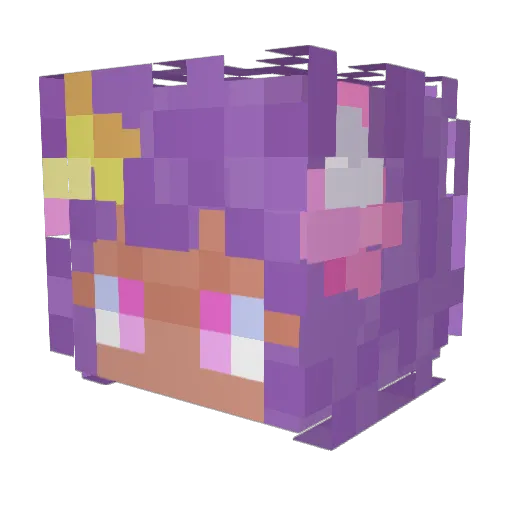 UzuriMia Minecraft avatar head, 3D render