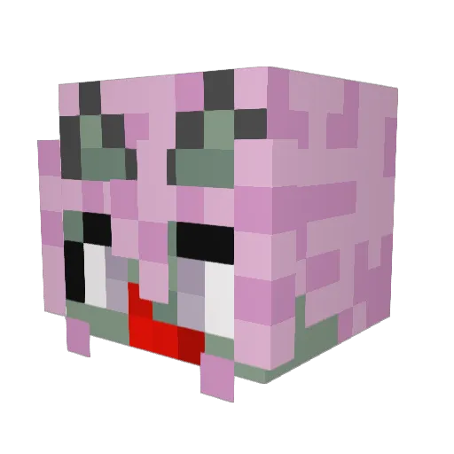V01D_StAR Minecraft avatar head, 3D render