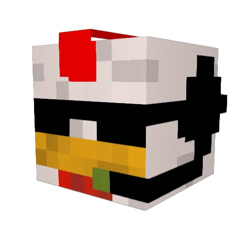 V01d_5 Minecraft avatar head, 3D render