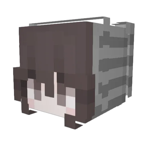 V08A Minecraft avatar head, 3D render