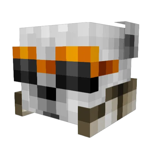 V0DT3K Minecraft avatar head, 3D render