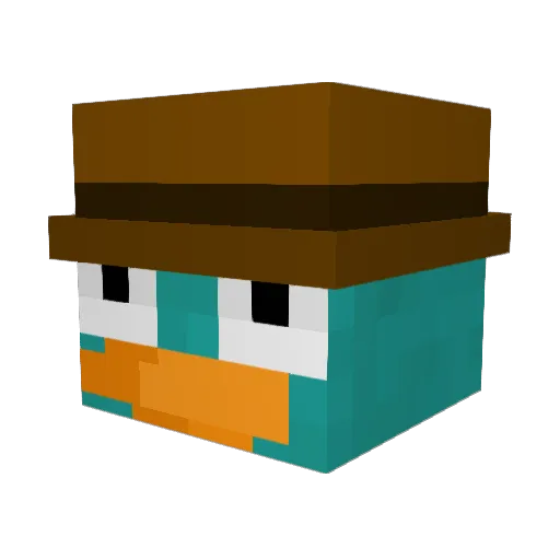 V0GT Minecraft avatar head, 3D render
