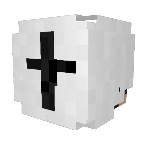 V0LCOM Minecraft avatar head, 3D render