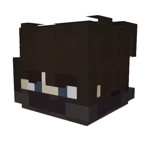 V0R3S Minecraft avatar head, 3D render