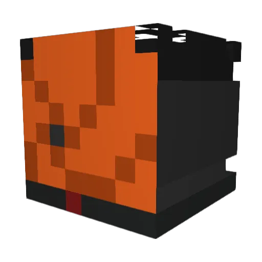 V0RT3XO Minecraft avatar head, 3D render