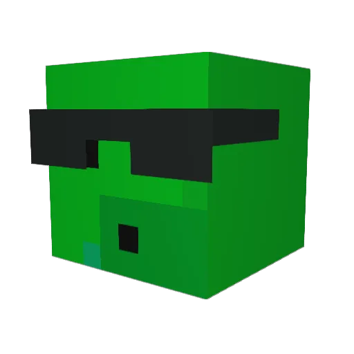 V0SS1_B0P Minecraft avatar head, 3D render