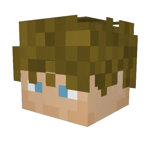 V0TS Minecraft avatar head, 3D render