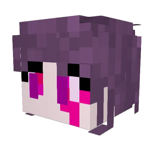V0W4N Minecraft avatar head, 3D render