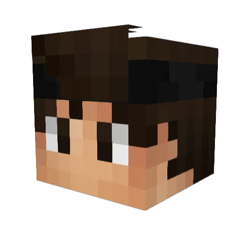 V0lk1 Minecraft avatar head, 3D render