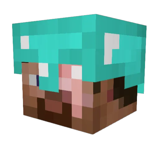 V0ll808 Minecraft avatar head, 3D render