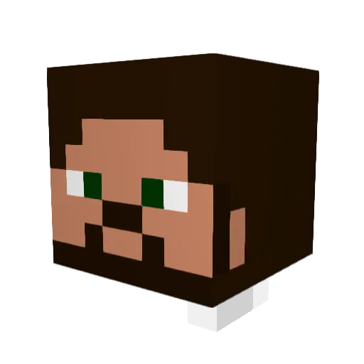 V0nce Minecraft avatar head, 3D render