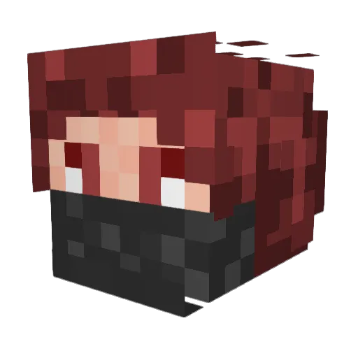 V0r_techx Minecraft avatar head, 3D render