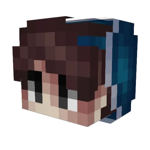 V0rme0 Minecraft avatar head, 3D render
