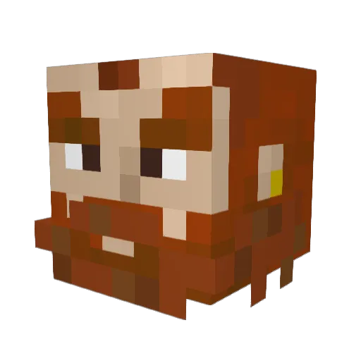 V0rpaal Minecraft avatar head, 3D render