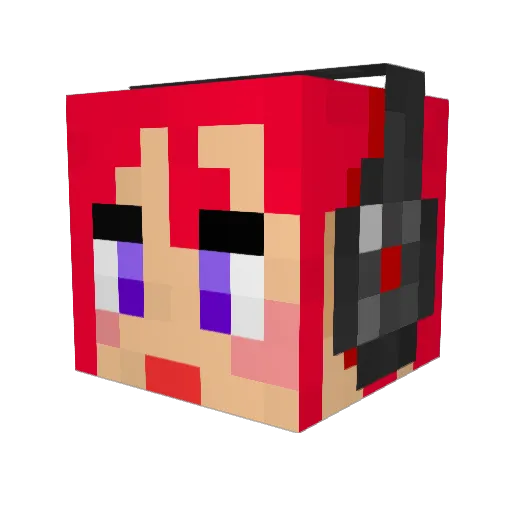 V0rtX Minecraft avatar head, 3D render