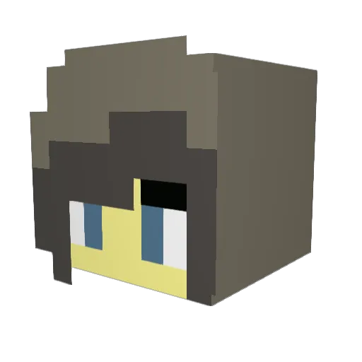 V1CTORIAAAAAA Minecraft avatar head, 3D render
