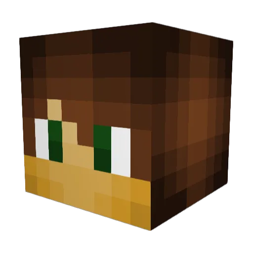 V1CTR0X Minecraft avatar head, 3D render