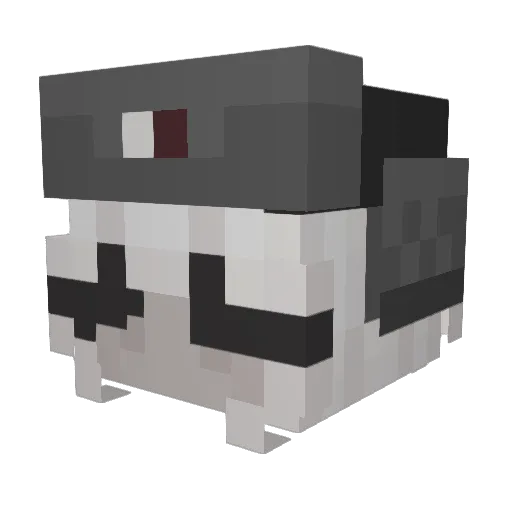 V1K1sA1T Minecraft avatar head, 3D render