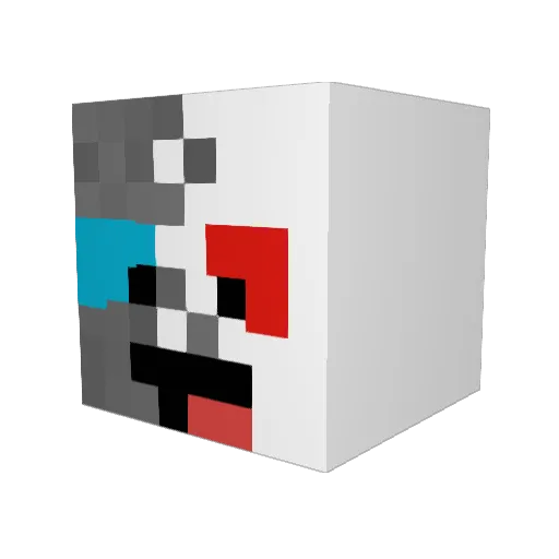 V1L3NT Minecraft avatar head, 3D render