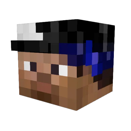 V1NZE0 Minecraft avatar head, 3D render