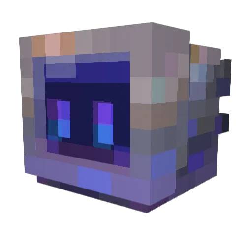 V1N_X Minecraft avatar head, 3D render