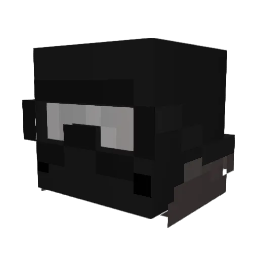 V1_h Minecraft avatar head, 3D render
