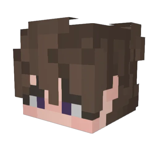 V1ckee Minecraft avatar head, 3D render