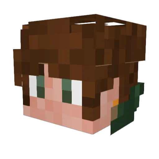 V1ctionator Minecraft avatar head, 3D render