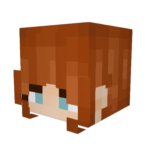 V1dia Minecraft avatar head, 3D render