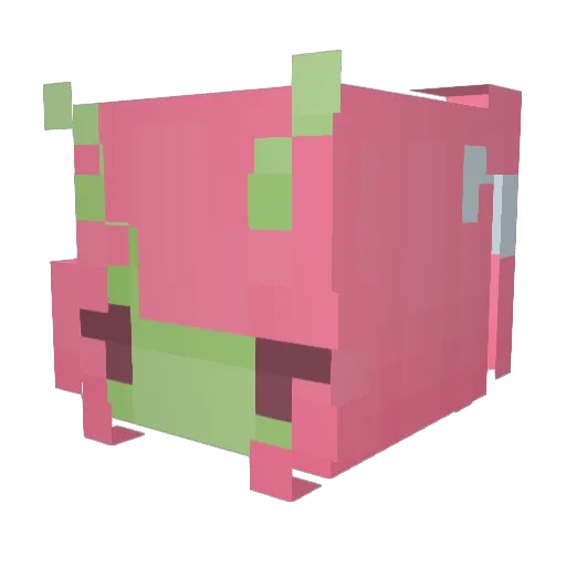 V1ert Minecraft avatar head, 3D render