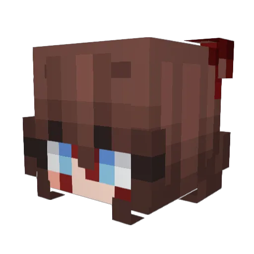 V1kingW Minecraft avatar head, 3D render