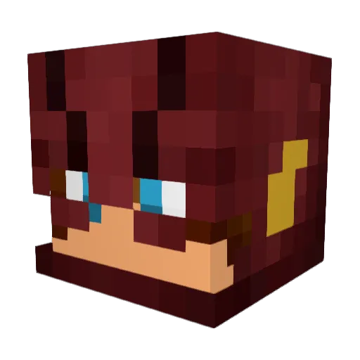 V1n1 Minecraft avatar head, 3D render
