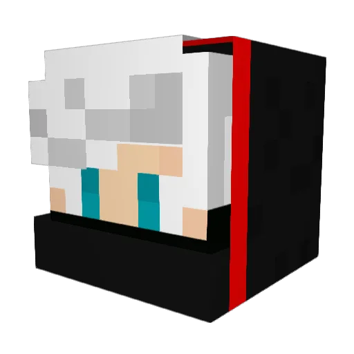 V1ntin Minecraft avatar head, 3D render
