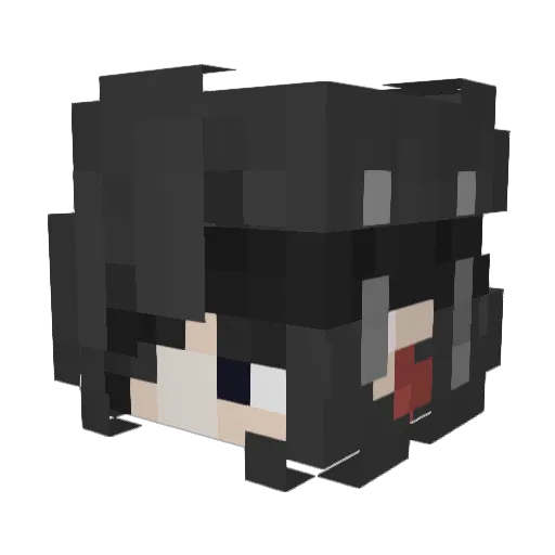 V1per_cos Minecraft avatar head, 3D render
