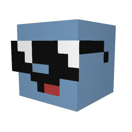 V1prah Minecraft avatar head, 3D render