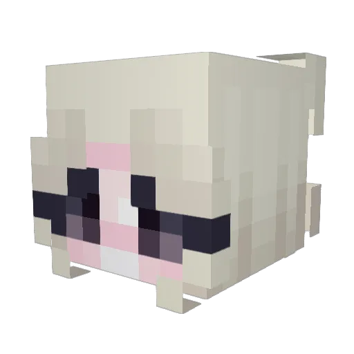 V1rtu4l_Ech0 Minecraft avatar head, 3D render