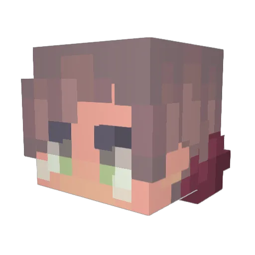 V1xDonet Minecraft avatar head, 3D render